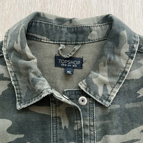 Topshop Camo Shirt Jacket - Picture 3 of 6